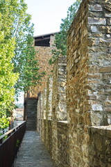 The ancient medieval walls of San Frediano in Florence, Italy