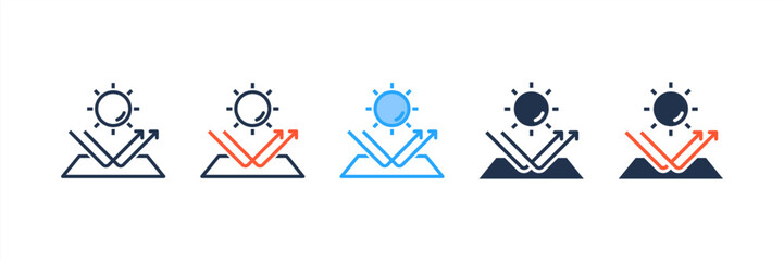 Uv icon set multiple style collection