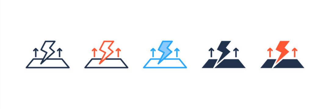 Antistatic icon set multiple style collection