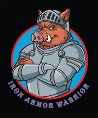 Boar Knight vector