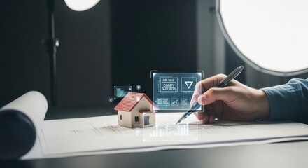 Architectural Design: Drafting a Home with Digital Overlay