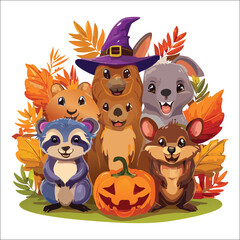 halloween characters set