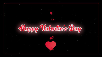 Happy Valentine's day text animation, Valentine Heart animation