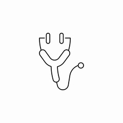 Obraz premium simple stethoscope tool icon sign vector
