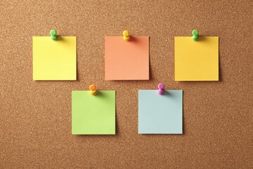 white background with isolated memo paper on cork board