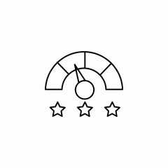 star rating performance icon sign vector
