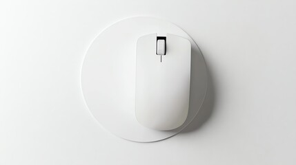 round edge mouse pad, flat lay with shadows, subtle gradient lighting, realistic texture, white studio setup