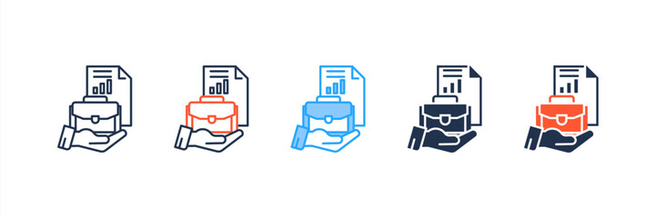 Fototapeta premium Accounting Service icon set multiple style collection