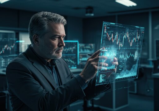 Analyzing Financial Data on Futuristic Interface