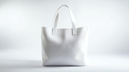 canvas tote with zipper, leftaligned, studio lighting with reflection, subtle gradient lighting, pure white backdrop