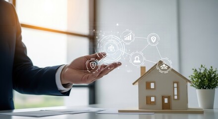 Real Estate Digitalization: House Model with Data Network Overlay