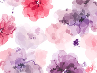 Banner with watercolor wildflowers and summer flowers. Various wildflowers and plants watercolor on a white background