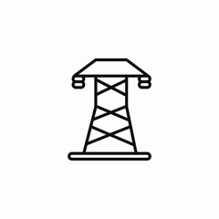 electricity pylon tower icon sign vector