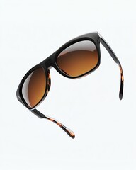 stylish sunglasses, floating perspective, aesthetic layout, realistic texture, white background