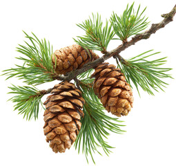 Fototapeta premium Close-up of a pine branch with cones (3)