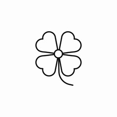 four leaf clover circle icon sign vector