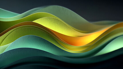 Abstract colorful waveform patterns with depth and texture