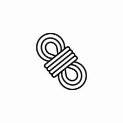 tightly coiled rope icon sign vector