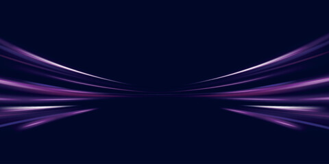 ong exposure, light painting photography. Vibrant streaks of neon blue and pink color against a black background. City road car light trails motion background.