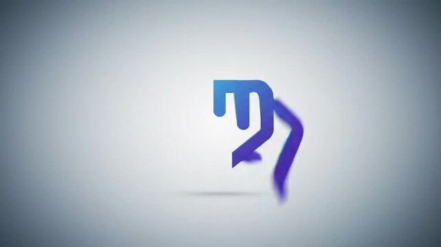 Gradient blue number 27 logo on white background with shadow effect