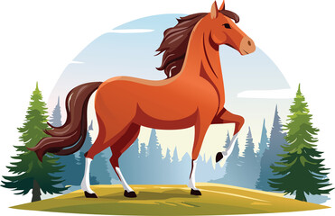Obraz premium horse in the woods