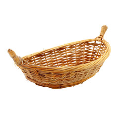 Obraz premium Oval woven basket with handles