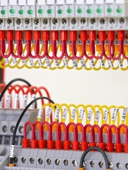Connecting the electrical module using copper electrical insulated wires. 