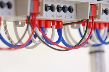 Connecting the electrical module using copper electrical insulated wires. 