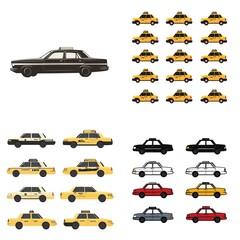 32-bit of Taxi, in a vector style, isolated white background