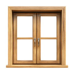 Window Frame with a Glimpse: A meticulously crafted wooden window, its warm tones and intricate design a focal point for architectural appreciation, creating a sense of space and light.