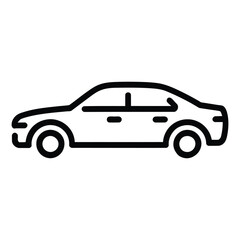Fototapeta premium Parking Lot Icon, Silhouette, Vector, Illustration, Outline, Line Art, Icon, White Background.