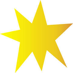 Complex star gold color icon