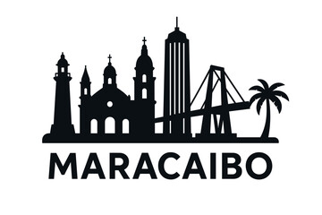Obraz premium Maracaibo city skyline with iconic buildings and landmarks