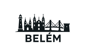 Obraz premium Belém city skyline with iconic buildings and landmarks