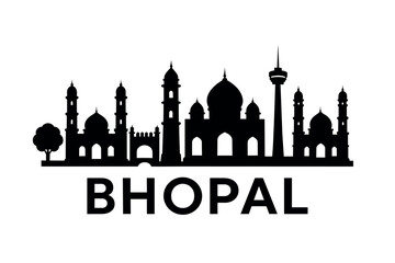 Bhopal city skyline with iconic buildings and landmarks