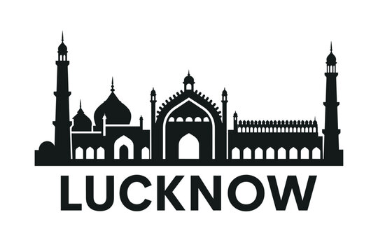 Lucknow city skyline with iconic buildings and landmarks