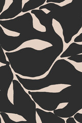 Fototapeta premium Abstract leafy pattern background, botanical design