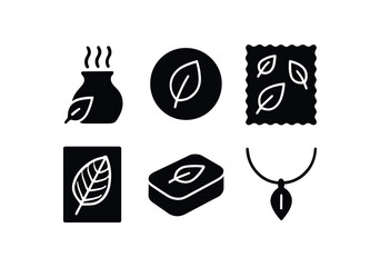 solid icon isolated leaf oil diffuser leaf themed coaster leaf print fabric leaf b paper leaf scented soap leaf necklace pendant