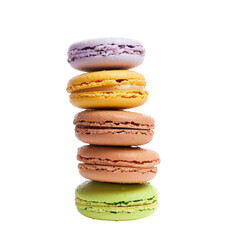 Stacked colorful macarons