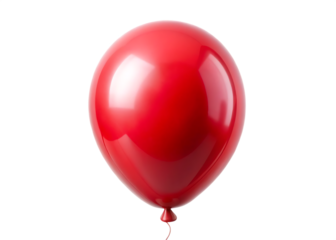  shiny red balloon isolated on white background PNG, AI GENERATED