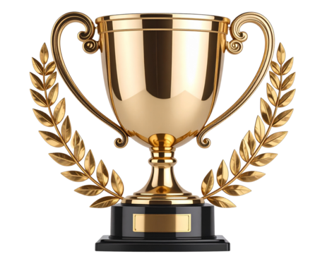  Elegant Award Cup Icon on Transparent PNG for Gamification, Sports, and Professional Milestones 