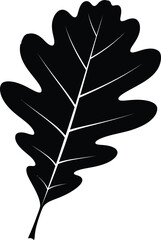 Single Oak Leaf Silhouette