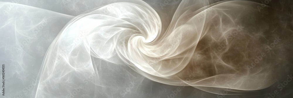 Canvas Prints abstract digital artwork with swirling patterns in ethereal white and beige shades for backgrounds