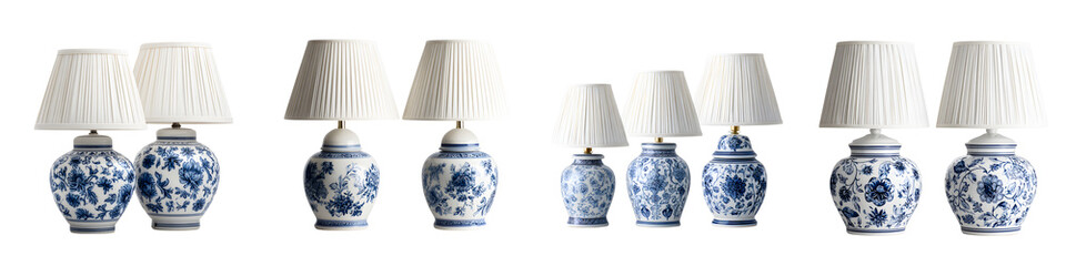 Blue and White Lamps: Ceramic Table Lamp Collection