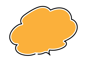 手書き風のかわいい吹き出し素材イラスト