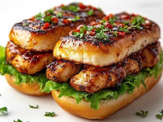 Grilled Chicken Sandwiches with Sweet Chili Glaze