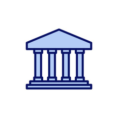 Fototapeta premium Bank icon vector. Bank sign and symbol, museum, university