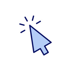 Click icon vector. pointer arrow sign and symbol. cursor icon