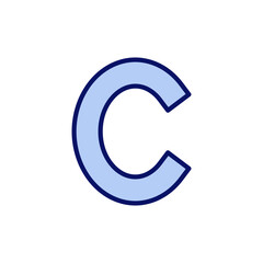 Copyright icon vector. copyright sign and symbol