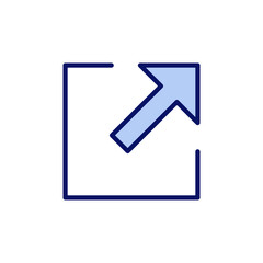 External link icon vector. link sign and symbol. hyperlink symbol
